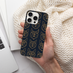可爱猫咪图案 iPhone 15/15 Pro/15 Pro Max 手机壳 - OKOMALL