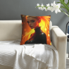 18x18 inches Double - sided Plush Pillowcase with Anime Girl Pattern