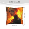 18x18 inches Double - sided Plush Pillowcase with Anime Girl Pattern