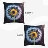 Housse de coussin en peluche double face 18x18 pouces avec motif pissenlit