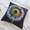 Funda de almohada de felpa doble cara de 18x18 pulgadas con estampado de diente de león