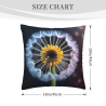 Funda de almohada de felpa doble cara de 18x18 pulgadas con estampado de diente de león