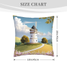 18x18 Zoll Doppelseitiges Plüsch-Kissenbezug mit Windmühlenmuster