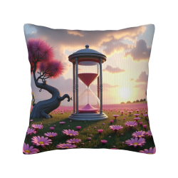 Housse de coussin en peluche Prairie Florale Rêveuse - Okomall