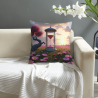 Housse de coussin en peluche Prairie Florale Rêveuse - Okomall