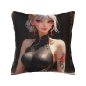 18x18英寸雙面毛絨古風美女印花抱枕套
