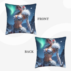 Fodera per cuscino in peluche doppia faccia 18x18 pollici con motivo elfo anime