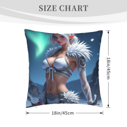 18x18英寸雙面毛絨動漫精靈抱枕套