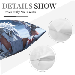 Housse de coussin en peluche double face 18x18 pouces avec motif elfe anime