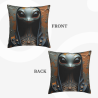 Copricuscino in peluche doppia faccia 18x18 pollici con motivo alieno