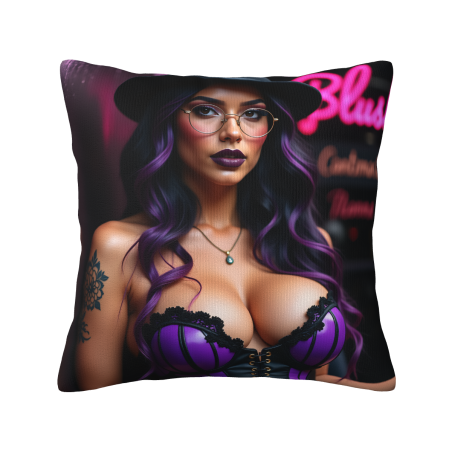 Fodera per cuscino in peluche doppia faccia 18x18 pollici con motivo bellezza personalizzato