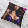 18x18英寸双面毛绒个性美女图案抱枕套