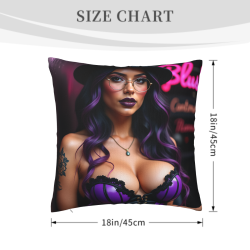 Funda de almohada de felpa doble cara de 18x18 pulgadas con diseño de belleza personalizado