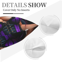 Funda de almohada de felpa doble cara de 18x18 pulgadas con diseño de belleza personalizado