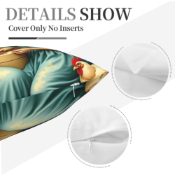 Funda de almohada de felpa doble cara de 18x18 pulgadas con diseño padre-hijo