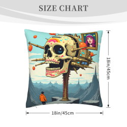 18x18 Zoll doppel-seitiger Plüsch-Totenkopf-Muster-Kissenbezug