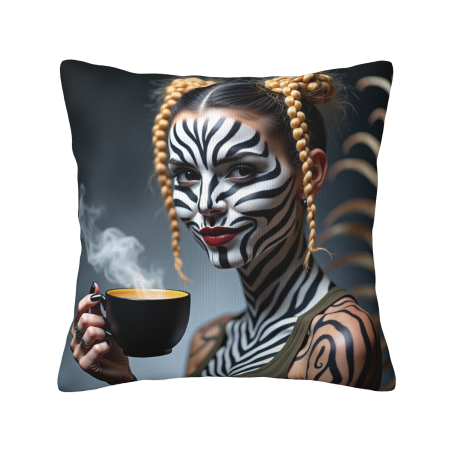 Funda de almohada de felpa doble cara de 18x18 pulgadas con impresión de retrato personalizado