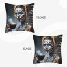 18x18 Zoll Plüschbezug mit doppelseitigem personalisiertem Porträt-Druck