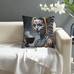 18x18 Zoll Plüschbezug mit doppelseitigem personalisiertem Porträt-Druck