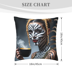 Funda de almohada de felpa doble cara de 18x18 pulgadas con impresión de retrato personalizado