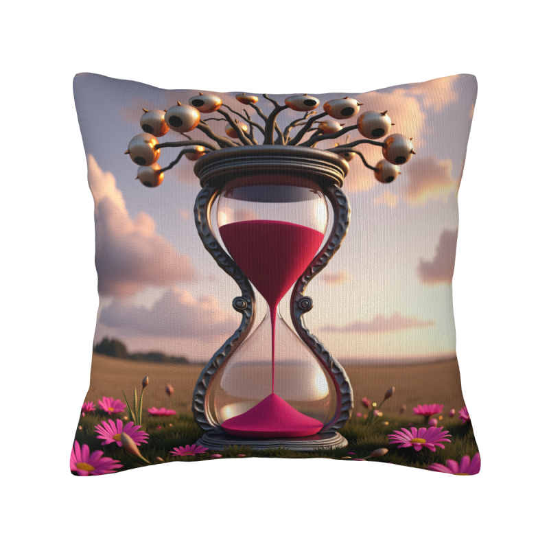 18x18 - inch Double - Sided Plush Pillowcase with Hourglass Pattern