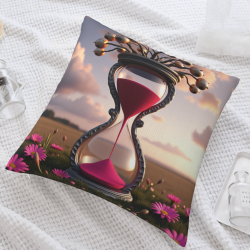18x18 - inch Double - Sided Plush Pillowcase with Hourglass Pattern