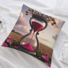 18x18 - inch Double - Sided Plush Pillowcase with Hourglass Pattern