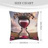 18x18 - inch Double - Sided Plush Pillowcase with Hourglass Pattern