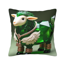 Copricuscino in peluche doppia faccia 18x18 pollici con motivo pecora