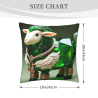 Copricuscino in peluche doppia faccia 18x18 pollici con motivo pecora