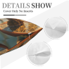 Housse de coussin en peluche recto-verso 18x18 pouces avec motif paysage fantastique