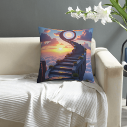 غطاء وسادة من الفرو المزدوج الجوانب مقاس 18 × 18 بوصة بنمط خيالي