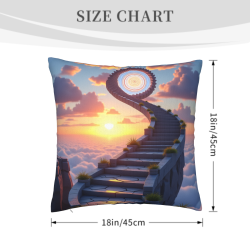 18x18インチ両面プリントプラッシュ枕カバー ファンタジー柄