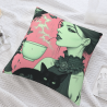 Housse de coussin en peluche recto-verso avec impression complète 18x18 pouces