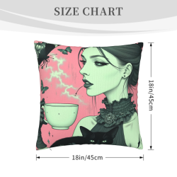 Funda de almohada de felpa de doble cara con impresión completa 18x18 pulgadas