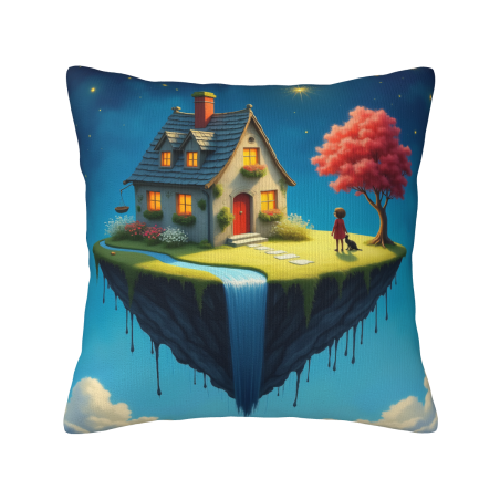 Funda de almohada de felpa doble cara de 18x18 pulgadas con patrón soñador