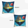 Funda de almohada de felpa doble cara de 18x18 pulgadas con patrón soñador