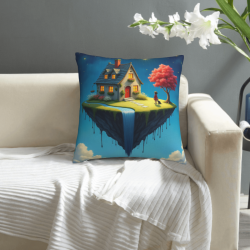 غطاء وسادة مخملي مزدوج الجوانب مقاس 18×18 بوصة بتصميم أحلامي
