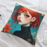 18x18 Zoll Kissenbezug mit doppelter Fleece-Druck