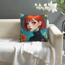 18x18 Zoll Kissenbezug mit doppelter Fleece-Druck