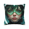 18x18 Inches Double - Sided Plush Pillowcase with Sci - Fi Girl Pattern