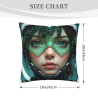 18x18 Inches Double - Sided Plush Pillowcase with Sci - Fi Girl Pattern