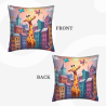 Copricuscino in peluche reversibile 18x18 pollici con motivo giraffa