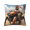 Coussin décoratif en peluche double face style science-fiction 45x45 cm