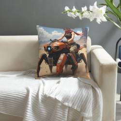Cuscino decorativo in peluche double face stile sci-fi 45x45 cm