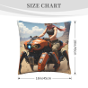 Funda de cojín de felpa de doble cara con motivo de ciencia ficción de 45x45 cm