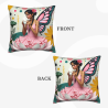 Funda de almohada de felpa doble cara de 18x18 pulgadas con diseño de hada