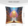18x18 Inch Double - Sided Plush Dreamy Library Tree Pattern Pillowcase