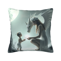 Coperte per Cuscini in Peluche Doppio - Lato con Motivo Fantasy 18x18 Pollici