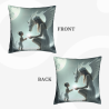 Coussin en peluche double face avec motif fantastique 36x36 cm